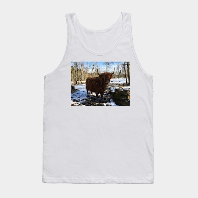 Scottish Highland Cattle Cow 2347 Tank Top by SaarelaHighland